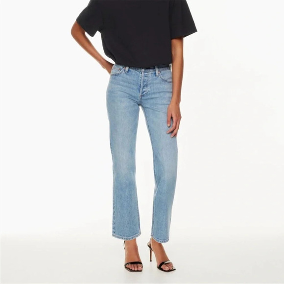 Aritzia Denim Forum The Arlo Lo-Rise Straight Jean Size 28 B36 - Picture 1 of 7